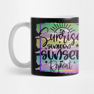 Sunrise Sunburn Sunset Repeat Mug